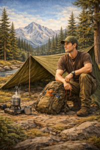 Learn to survive with just items in your bug out bag. A frame survival shelter.